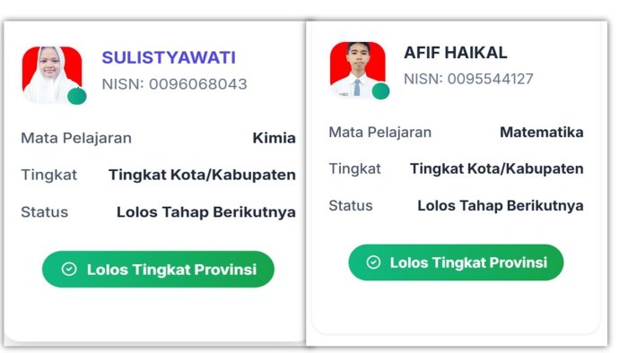 Dua Siswa MAN 2 Batang Hari Lolos ke OMI Provinsi